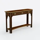 All Things Cedar LYY900-3 Executive Desk | Premium Right 45 Degree View
