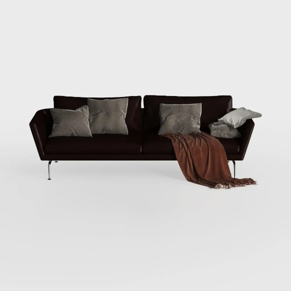 48" Modern Loveseat Sofa with Thick Cozy Back Cush