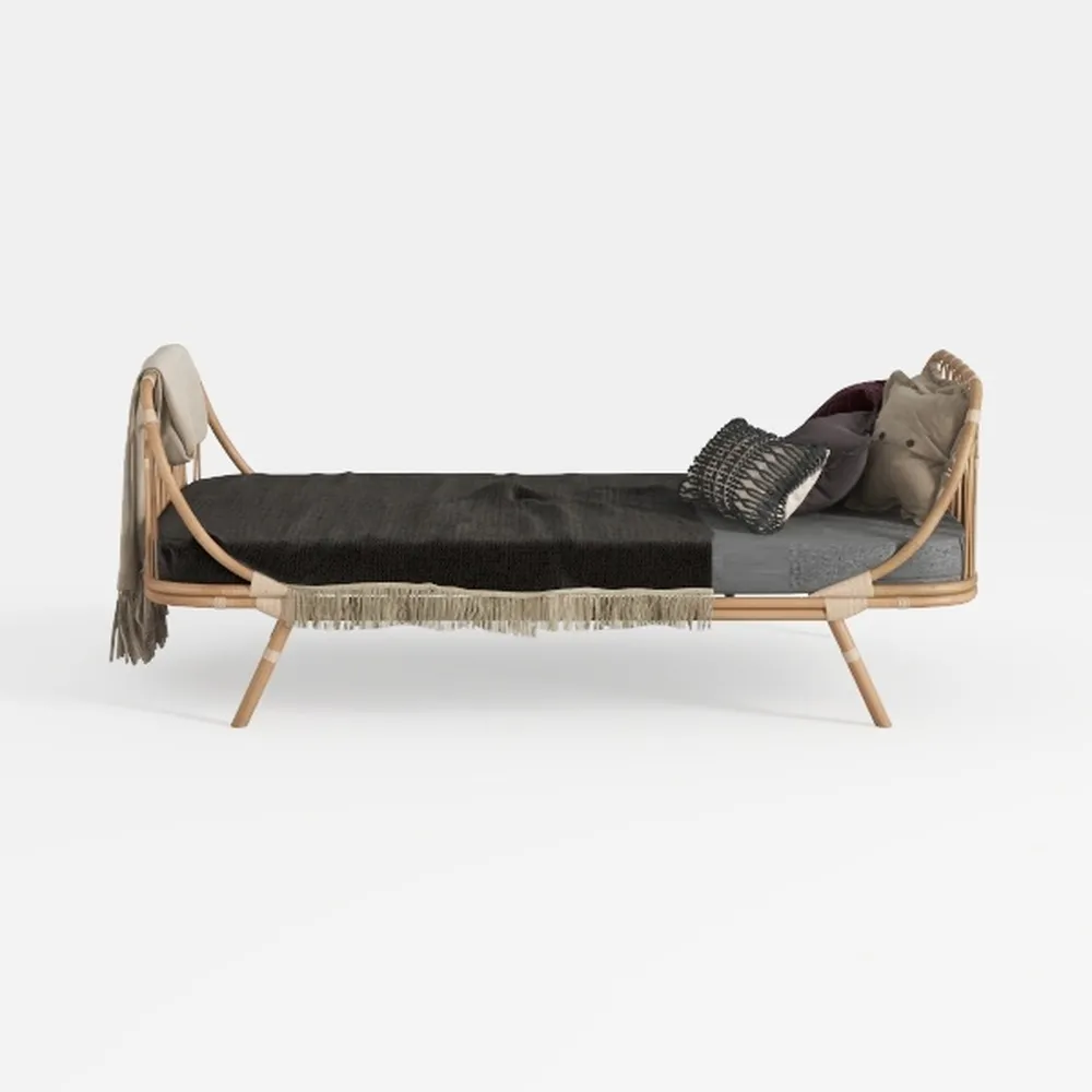bali & pari Davida Natural Rattan Daybed, One Size
