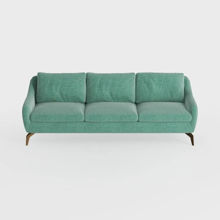 3 Seater 89" Mid Century Upholstered Sofa with 