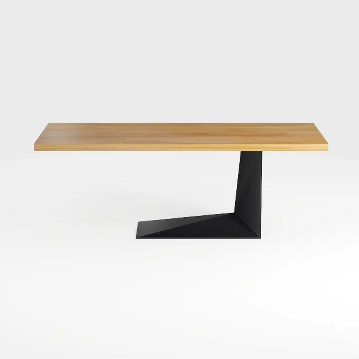 QVK Modern Desk, Wood Computer Desk with Monitor S