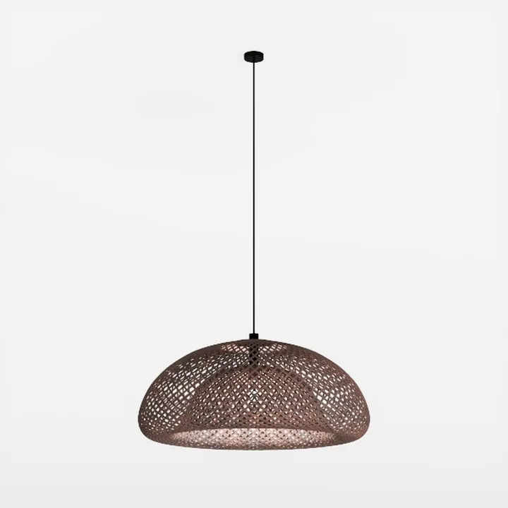 Bohemian Woven Rattan Pendant Lamp 3D Model