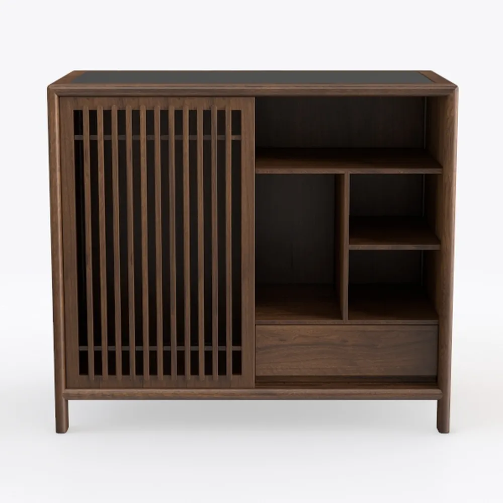 Buffet Cabinet with Storage - Elegant Fluted