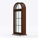arched window-Timeless Retro Left 45 Degree View