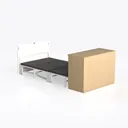 SMELEYOU Copertura futon Minimalista a colori singoli foloncovers futon copertura piena divano senza braccio di divano elastico di a prova di macchia liscia Left 45 Degree View