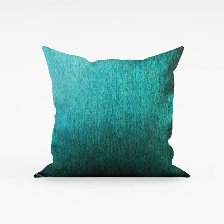 Teal Fabric Decorative Throw Pillow 3D Model
