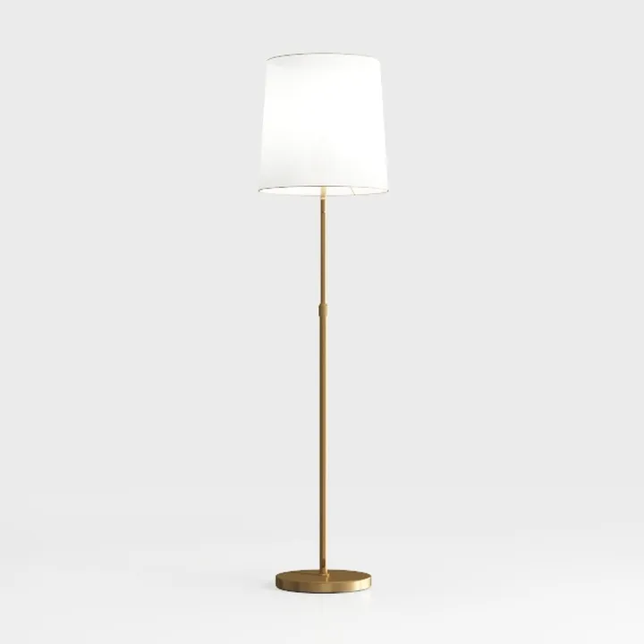 Minimalist Brass Fabric Floor Lamp 3D Model