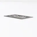 Minimalist Gray Fabric Bath Mat Non Slip 3D Model Left 45 Degree View