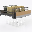 Lagerfeld high cabinet-wine glass holder Right 45 Degree View