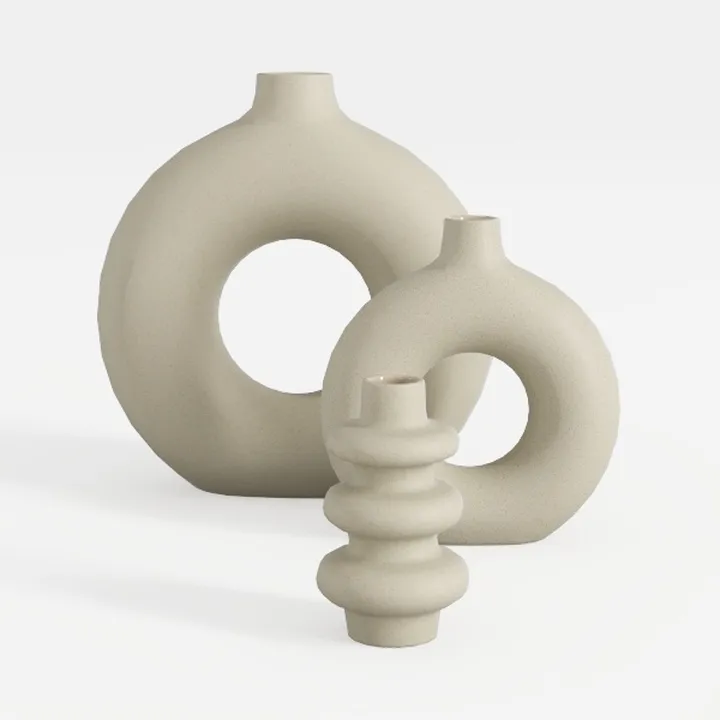 Hug Donut Decorative Vase Set - Modern Nordic Boho