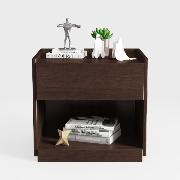 Baxton Studio Modern Two-Tone Walnut and Black