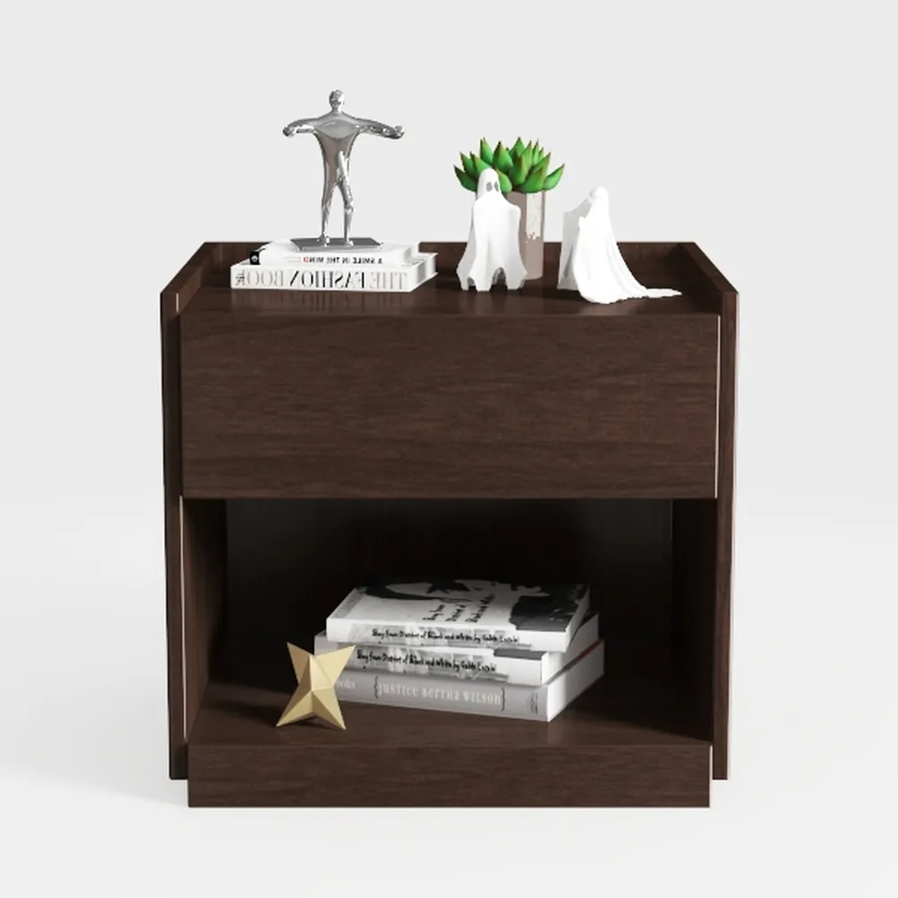 Baxton Studio Modern Two-Tone Walnut and Black