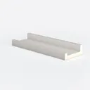 Minimalist Neutral Solid Wood Floating Shelf 3D Model Left 45 Degree View
