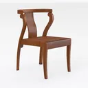 Linon Home Decor Titian Chair, Antique Tobacco Fin Right 45 Degree View