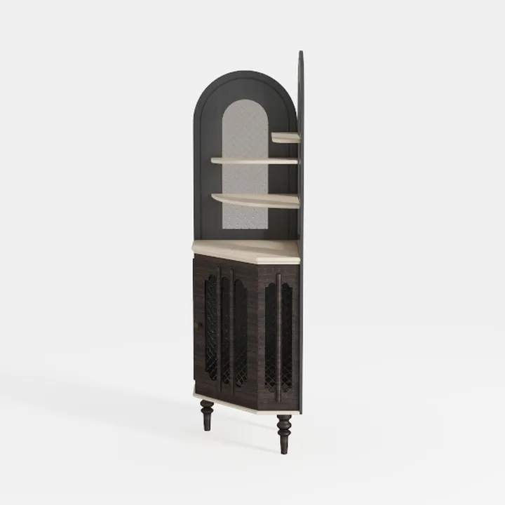 71" Tall Arched Kitchen Pantry Cabinet with Door