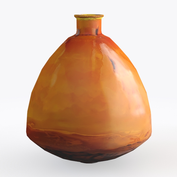 Recycled Glass Vase - Orange