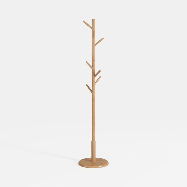 VASAGLE Solid Wood Coat Rack, Free Standing Hall