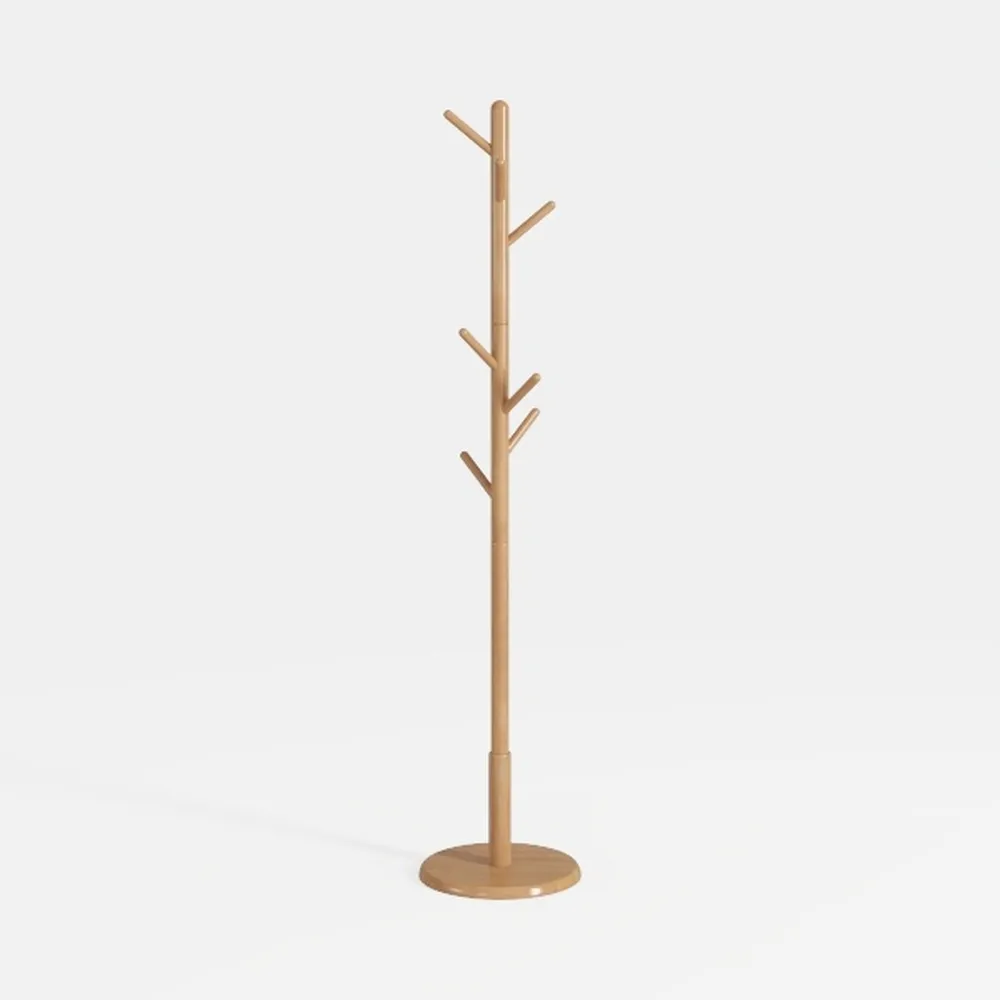 VASAGLE Solid Wood Coat Rack, Free Standing Hall