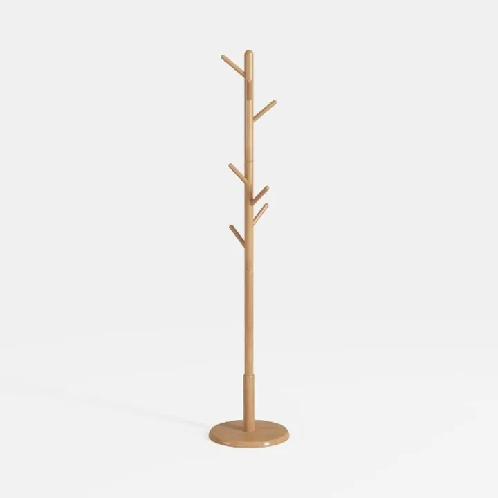 VASAGLE Solid Wood Coat Rack, Free Standing Hall
