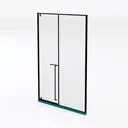 Luxury Soft-Closed Frameless Sliding Shower Door Left 45 Degree View