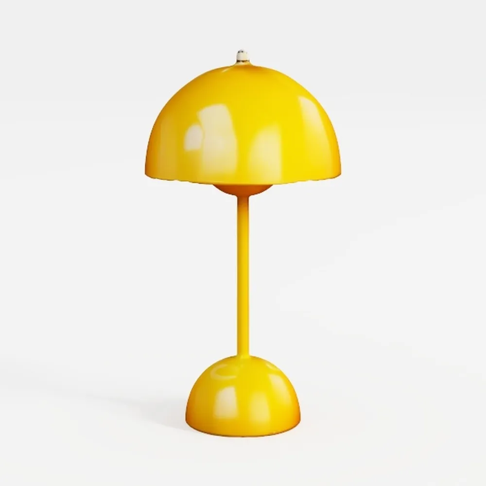 Flowerpot Lamp, Cordless Mushroom Table Lamp_ai generated