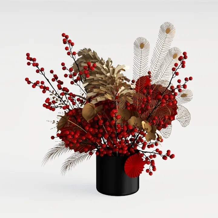 Large Rustic Vase for Flowers,10'' Black Farmhouse