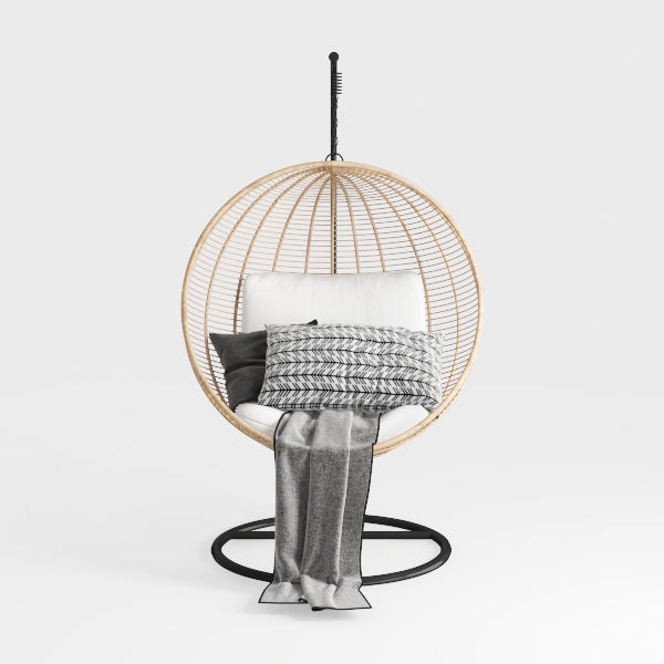 Oversized Wicker Egg Chair Outdoor Indoor Rattan