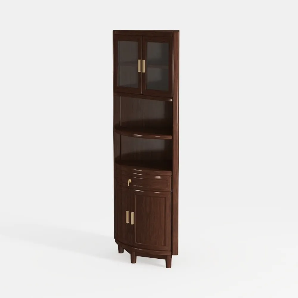 IRONCK 71.3'' Tall Corner Cabinet, Mid Century