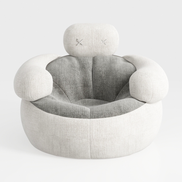 Small Swivel Accent Chair, 360°Barrel Boucle Round