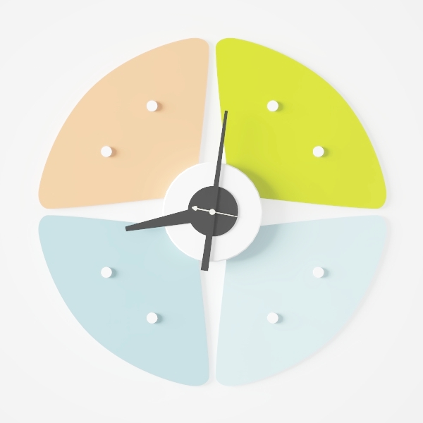 wall clock-Rainbow of Colors