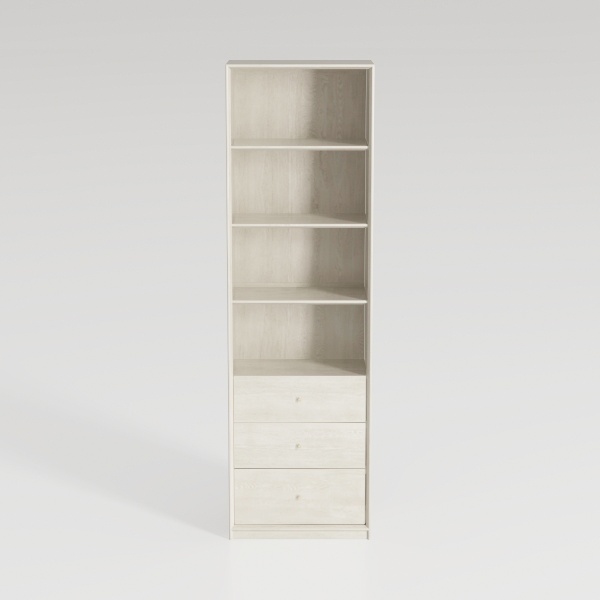 70in Tall Bookshelf 6 Tier Bookcase with Barn Door