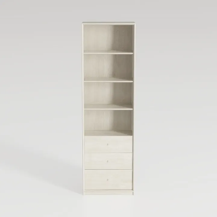 70in Tall Bookshelf 6 Tier Bookcase with Barn Door