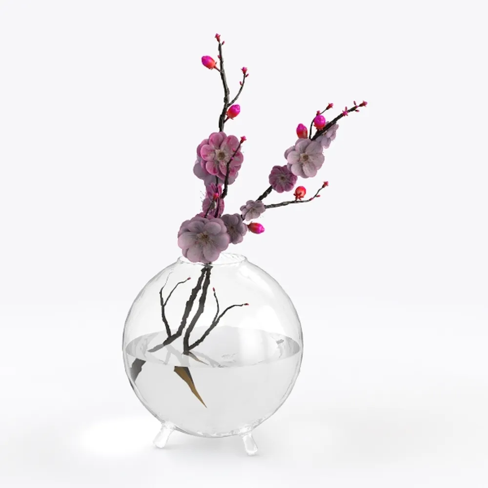Simple Transparent Glass Wall Flower Pot Creative Semi Circular Vase 8/10/12/13/15cm Plant Container Living Room Decorations