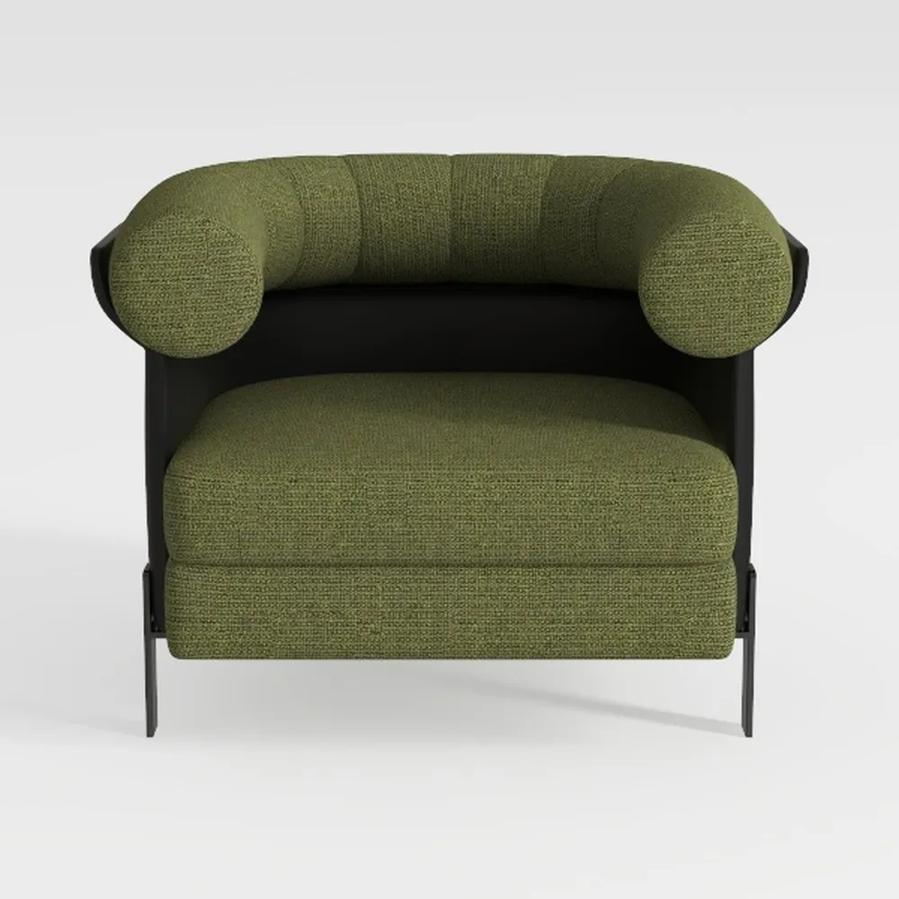 Swivel Barrel Chair & Ottoman Set - Soft Chenille