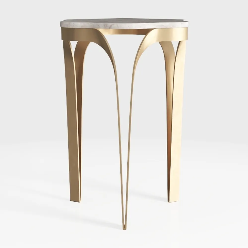 Deco 79 Aluminum Metal Side End Accent Table Tray