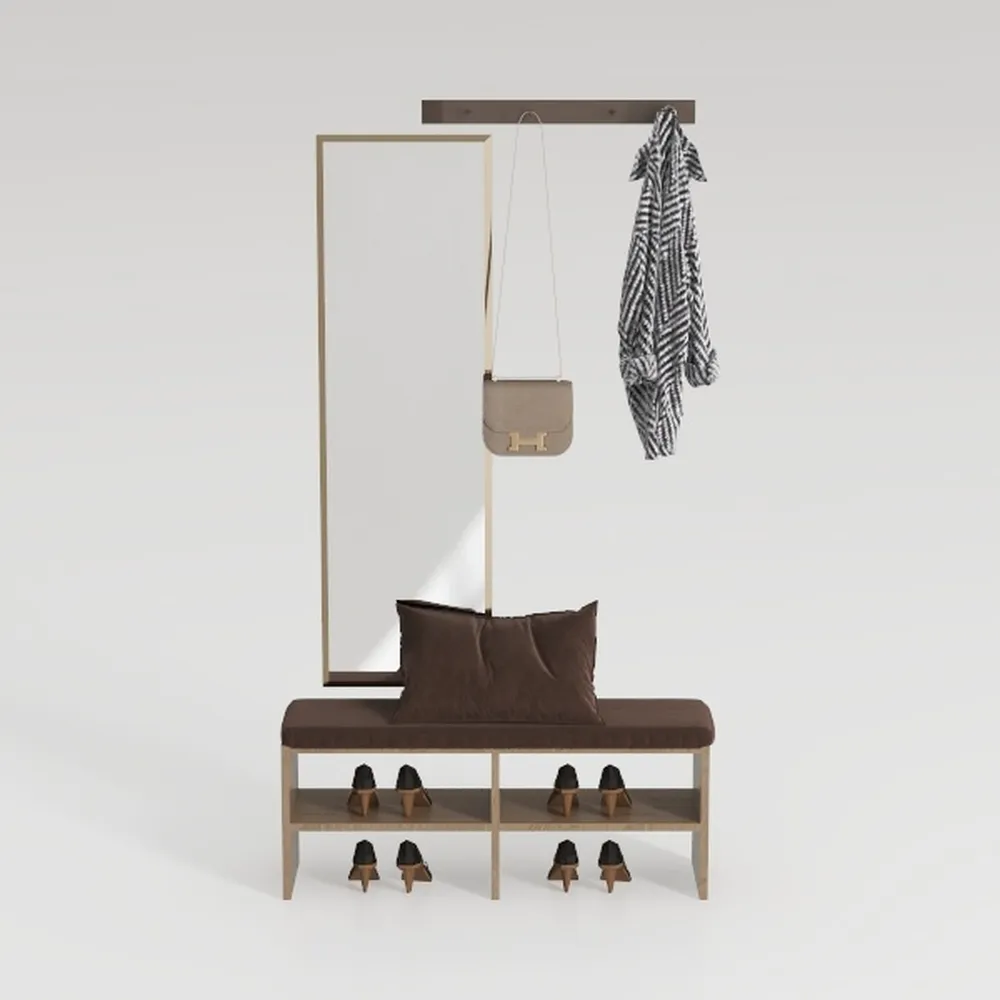 TrailBlaze Hall Tree Shoe Bench Industrial, 31.5