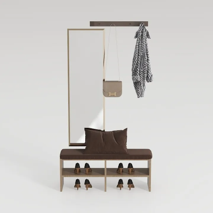 TrailBlaze Hall Tree Shoe Bench Industrial, 31.5