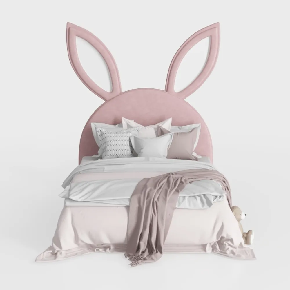 Linique Twin Size Upholstered Platform Bed with Ra