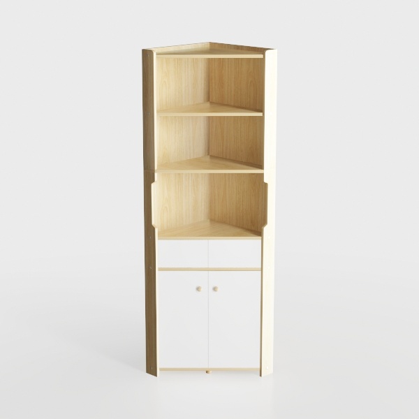 67'' Tall Corner Cabinet with 2 Doors and Storage