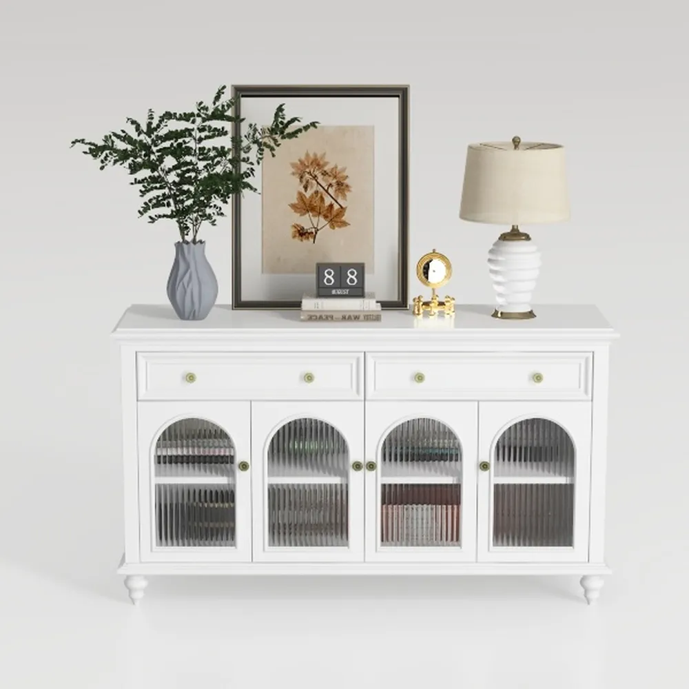 Storage Cabinet,Metal White Cabinet with