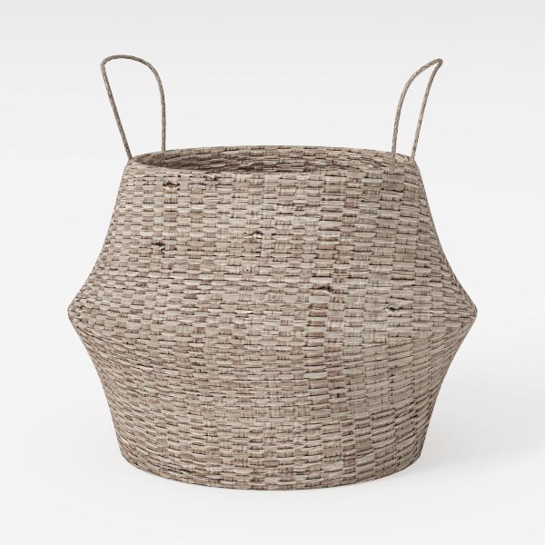 Mkono Woven Storage Basket-Warm Beige