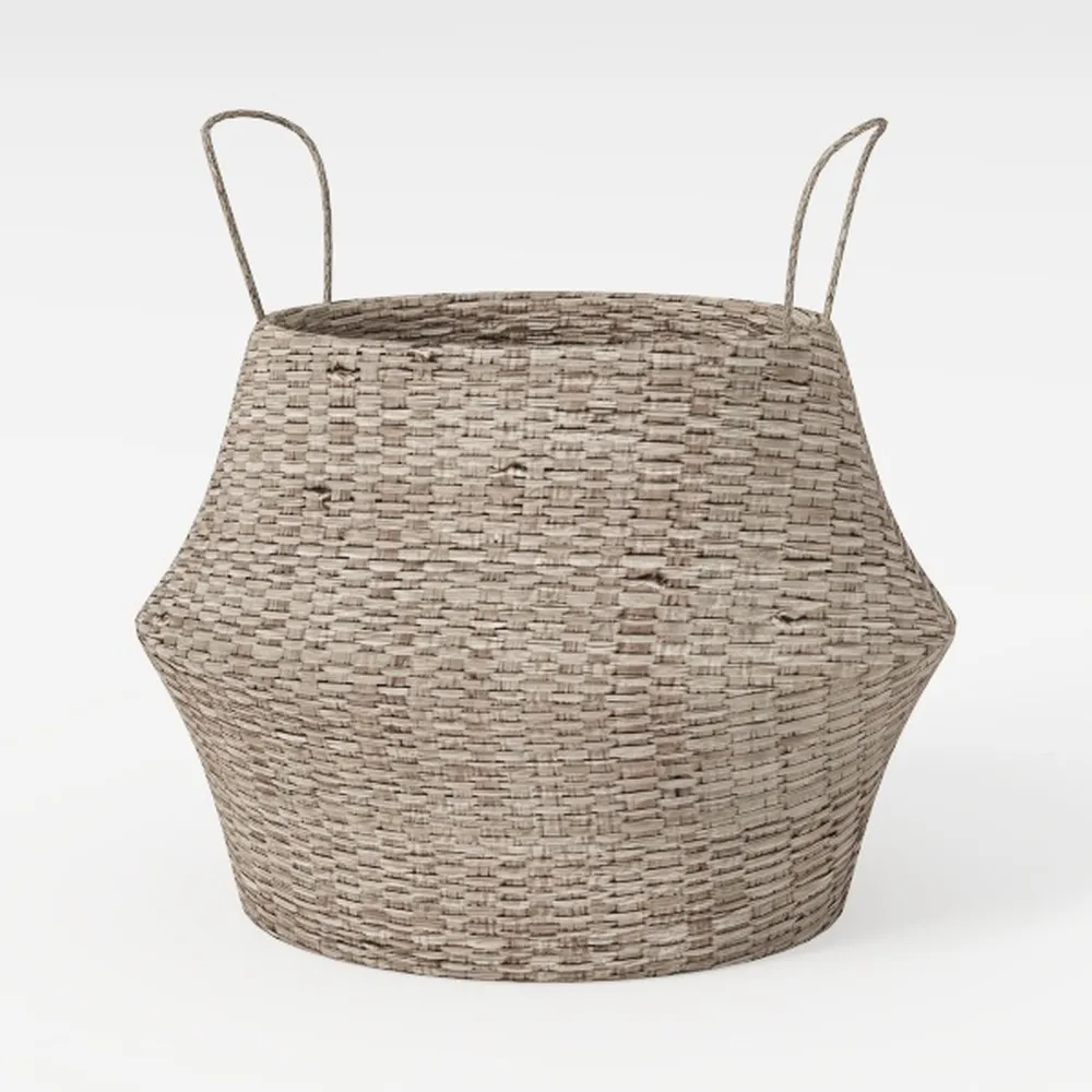 Mkono Woven Storage Basket-Warm Beige
