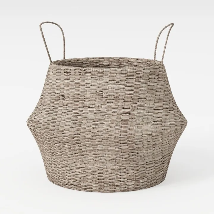 Mkono Woven Storage Basket-Warm Beige