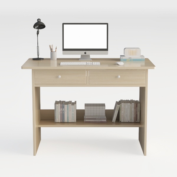 RIQUIPAI 39&quot; Home Office Desk with Hutch, Bookshel