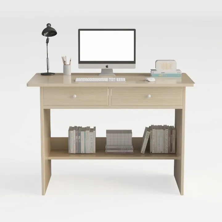 RIQUIPAI 39" Home Office Desk with Hutch, Bookshel