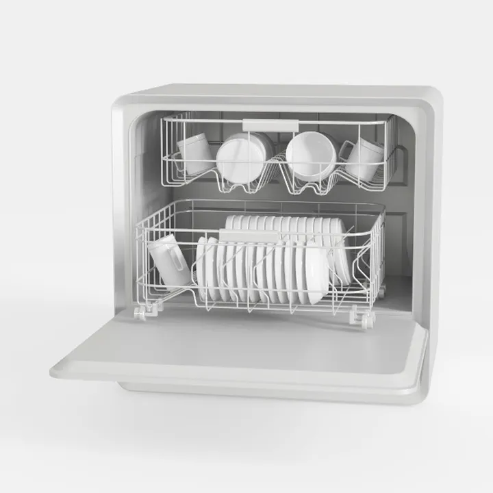 Dish Drying Rack with Cover - 2 Tier Plastic
