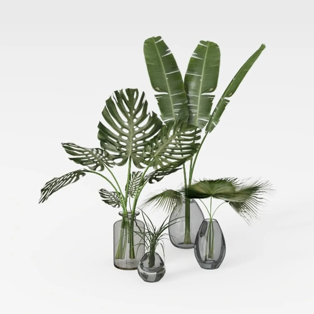 4 Pcs Magnolia Artificial Leaves Branches 25 Inch