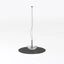 Modern Minimalist Metal Acrylic Pendant Lamp 3D Model Left 45 Degree View