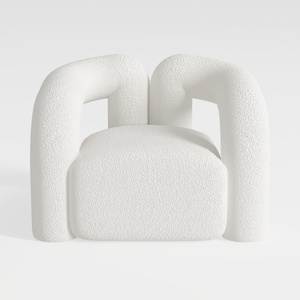 Darian Cream Modern Boucle Fabric Upholstered Acce