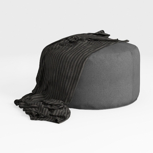 Gowen Charcoal Round Ottoman